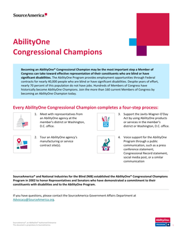 Congressional Champions List