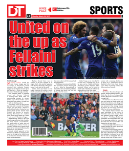 SPORTS 2424 Monday, March 20, 2017 United on the up As Fellaini