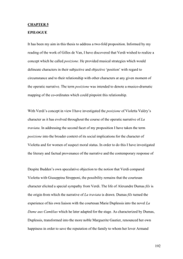 CHAPTER 5 EPILOGUE It Has Been My Aim in This Thesis to Address a Two-Fold Proposition. Informed by My Reading of the Work of Gi