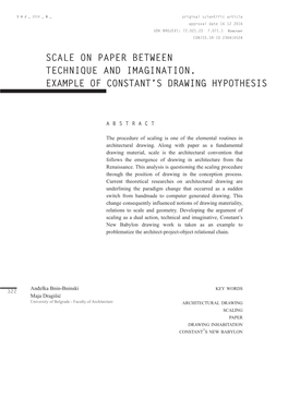 Scale on Paper Between Technique and Imagination. Example of Constant’S Drawing Hypothesis