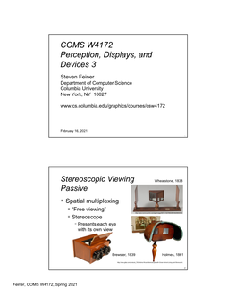 COMS W4172 Perception, Displays, and Devices 3