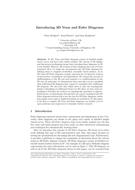 Introducing 3D Venn and Euler Diagrams