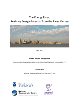 The Energy River: Realising Energy Potential from the River Mersey