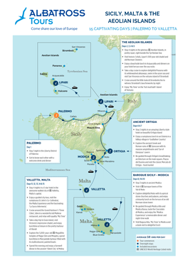 Sicily, Malta & Aeolian Islands