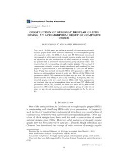 Construction of Strongly Regular Graphs Having an Automorphism Group of Composite Order