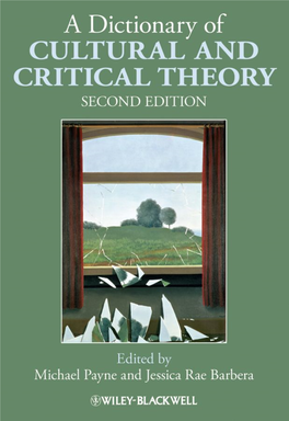 A Dictionary of Cultural and Critical Theory, Second Edition