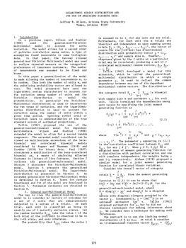 1988: Logarithmic Series Distribution and Its Use In