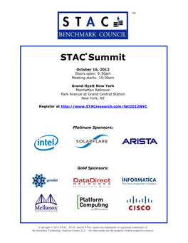 STAC Summits