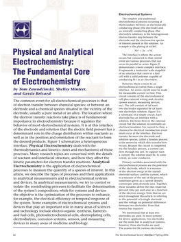 Physical and Analytical Electrochemistry: the Fundamental