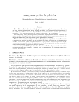 A Congruence Problem for Polyhedra