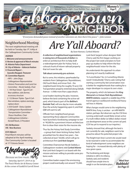 Neighborhood Improvement Association Manny's Volume Twenty-Eight • Issue Number Four • April 2019 Page 5 Neighbor