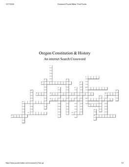 Oregon Constitution & History