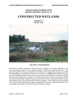 Constructed Wetlands