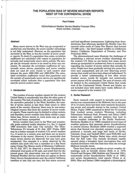 The Population Bias of Severe Weather Reports West of the Continental Divide