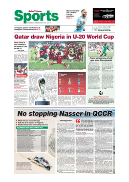 No Stopping Nasser in QCCR