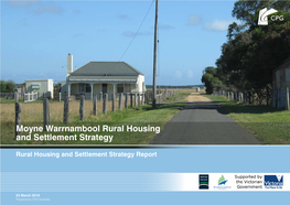 Moyne Warrnambool Rural Housing and Settlement Strategy