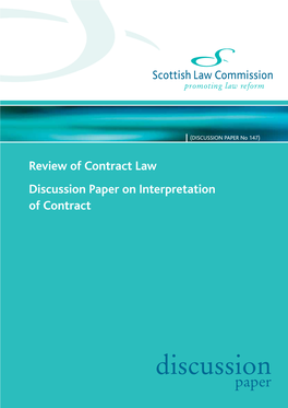 Discussion Paper on Interpretation of Contract (DP 147)