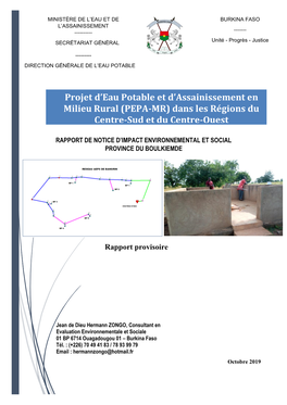 Projet D'eau Potable Et D'assainissement En Milieu Rural