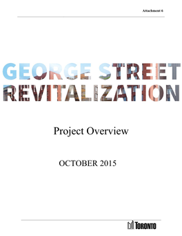 George Street Revitalization Project Overview October 2015