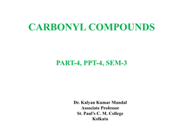 Carbonyl Compounds