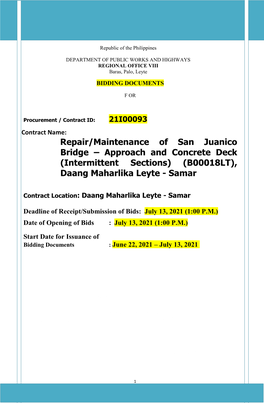 (Intermittent Sections) (B00018LT), Daang Maharlika Leyte - Samar