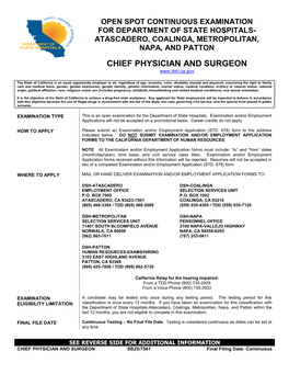 Chief Physician and Surgeon