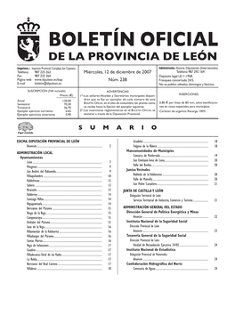 Boletín Oficial De La Provincia De León