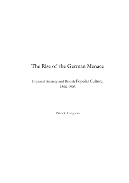 The Rise of the German Menace