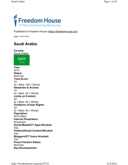 Saudi Arabia Page 1 of 18