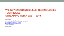 Encoding H.264 Video for Streaming and Progressive Download