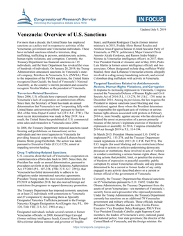 Venezuela: Overview of U.S. Sanctions