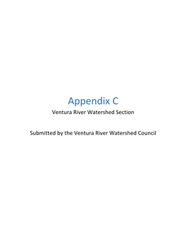 Appendix C Ventura River Watershed Section