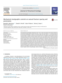 Mechanical Stratigraphic Controls on Natural Fracture Spacing and Penetration