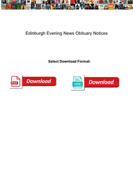 Edinburgh Evening News Obituary Notices