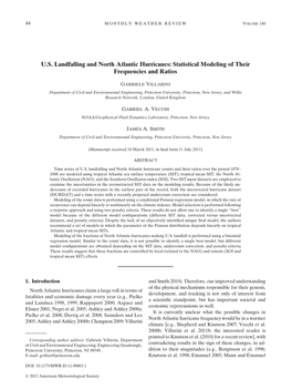 US Landfalling and North Atlantic Hurricanes