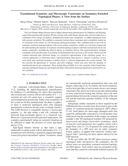 Translational Symmetry and Microscopic Constraints on Symmetry-Enriched Topological Phases: a View from the Surface