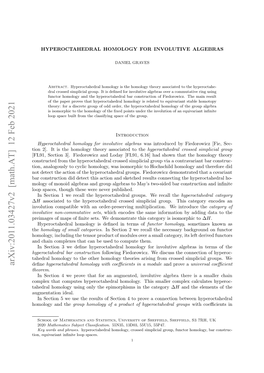 Arxiv:2011.03427V2 [Math.AT] 12 Feb 2021 Riae Fmp Fﬁiest.W Eosrt Hscategor This Demonstrate We Sets