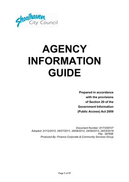 Agency Information Guide