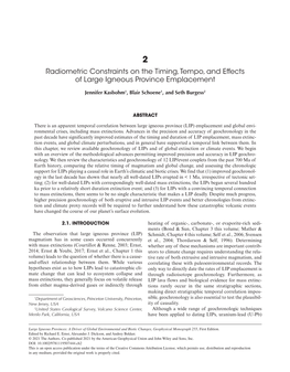 Large Igneous Provinces: a Driver of Global Environmental and Biotic Changes, Geophysical Monograph 255, First Edition