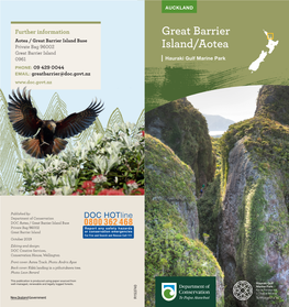 Great Barrier Island Aotea Brochure