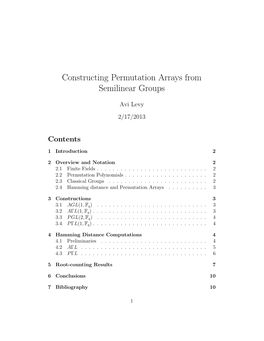 Constructing Permutation Arrays from Semilinear Groups