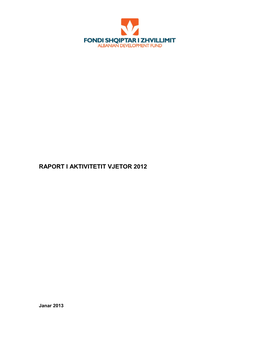 Raport I Aktivitetit Vjetor 2012