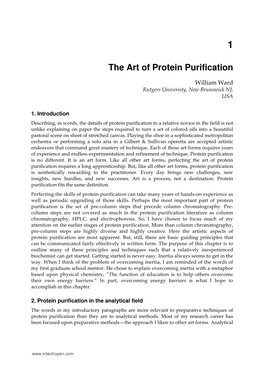 The Art of Protein Purification