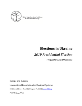 IFES Faqs on Elections in Ukraine