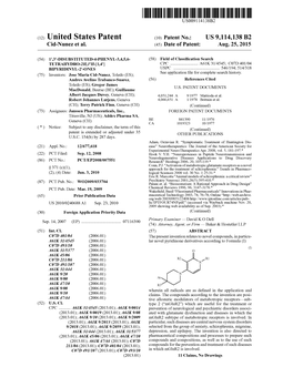 (12) United States Patent (10) Patent No.: US 9,114,138 B2 Cid-Nunez Et Al