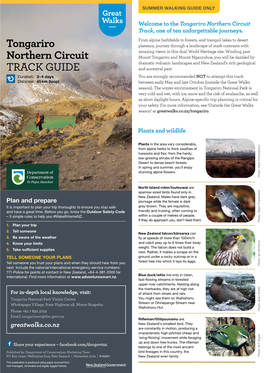 Great Walks Track Guide Tongariro 2019-20