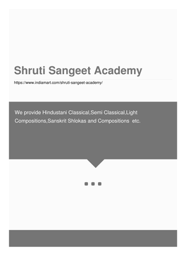 Shruti Sangeet Academy