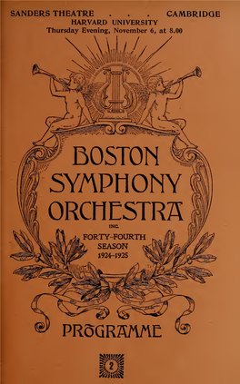 Boston Symphony Orchestra Concert Programs, Season 44,1924-1925, Trip