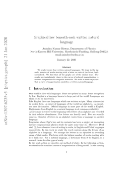 Graphical Law Beneath Each Written Natural Language