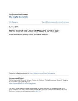 Florida International University Magazine Summer 2004